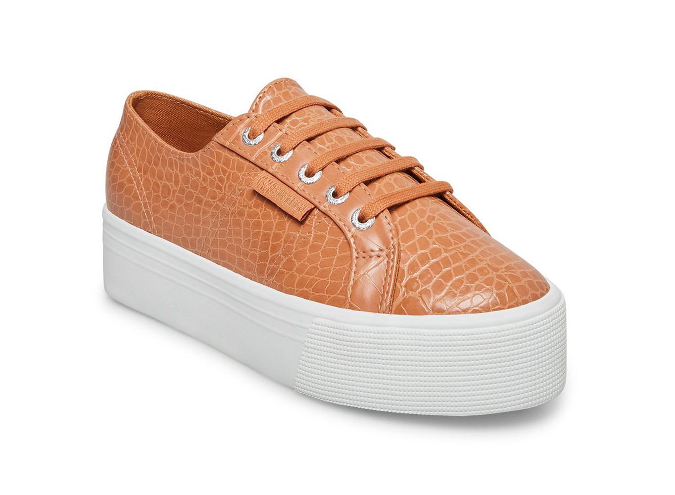 Platform Feminino Marrom - Superga 2790 Faux Crocodile - LMFOG-1560